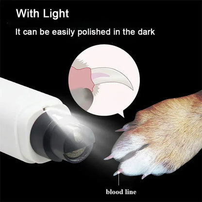 Electric Dog Nail Clippers for Dog Nail USB Charging LED Light