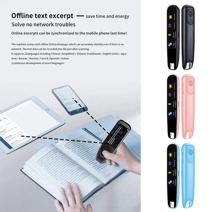 Digital Pen - Translator 112 Languages Portable Scanner Pen Instant Smart Voice Translator Device