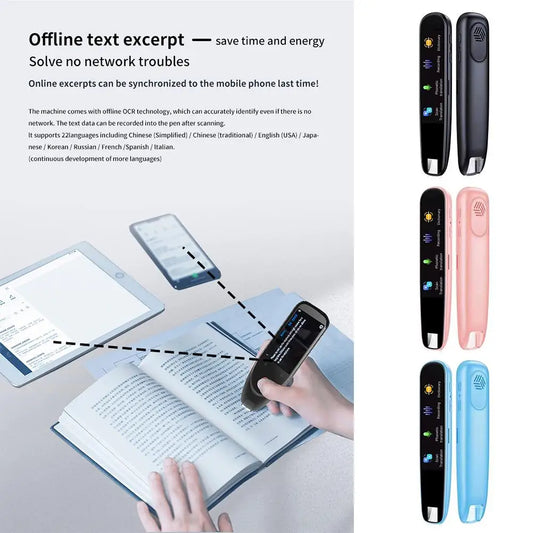 Digital Pen - Translator 112 Languages Portable Scanner Pen Instant Smart Voice Translator Device