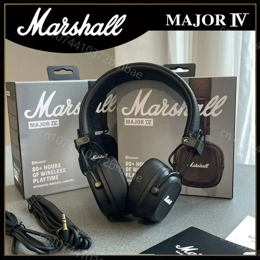 Bluetooth Headphone MARSHALL Major IV Classic - Deep Bass Foldable - Microphone Headset