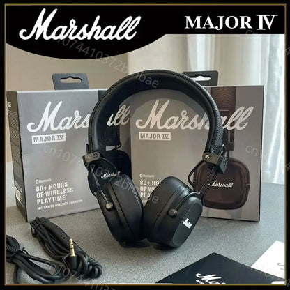 Bluetooth Headphone MARSHALL Major IV Classic - Deep Bass Foldable - Microphone Headset