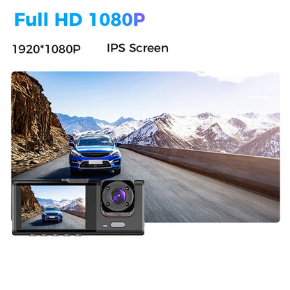 Dash Cam ALLCOMA - FHD 1080P Car Video Recorder 3 in 1 Night Vision