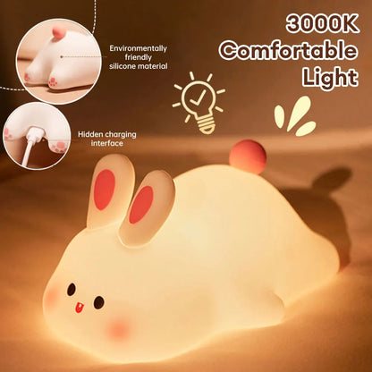 3D Lamp Silicone Night Lamp Touch Sensor Timing USB Rechargeable