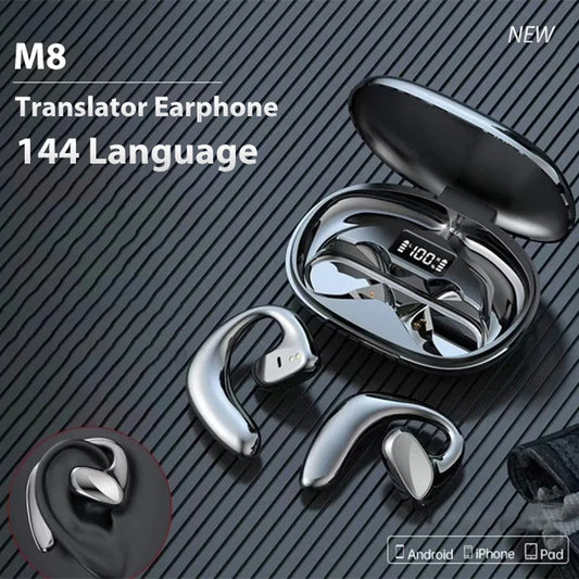 Wireless Earphone ARM NEXT M8 Translator 144 Language Real Time Translation 97% High Accuracy