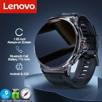 Smatwatch - LENOVO New 1.85-inch ultra HD smartwatch, GPS track, HD Bluetooth call; large battery suitable for Huawei