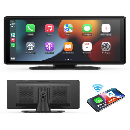 Car Screen Universal, Wireless with Carplay Android Auto, Car Touchscreen