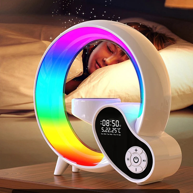 Wireless Charger SD&HI Pad Stand Speaker TF RGB Night Light Fast Charging Station For IPhone