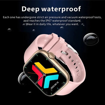 Smartwatch LIGE Bluetooth Call Body Temperature Monitoring Waterproof