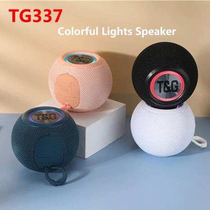 Portable Wireless Speaker T&G TG337 Bluetooth Mini Bass Boombox LED Loudspeaker IPX7 Outdoor