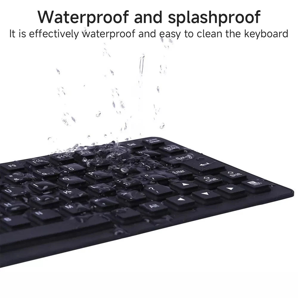 Keyboard Mini Portable 85 Keys Flexible Waterproof Soft Silicone Gaming