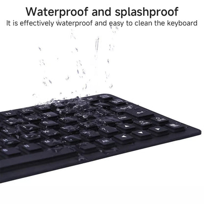 Keyboard Mini Portable 85 Keys Flexible Waterproof Soft Silicone Gaming