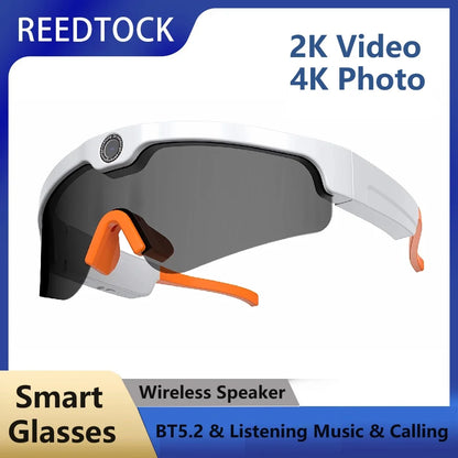 Smart Sunglasses camera, REEDTOCK - 4K Video Glasses BT5.2 Speaker For Listen Music And Call, Mini Camera