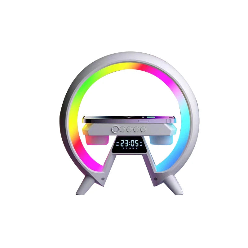 Wireless Charger SD&HI Pad Stand Speaker TF RGB Night Light Fast Charging Station For IPhone