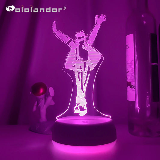 3D Lamp Michael Jackson Figure Led Night Light 3d Illusion Color Changing