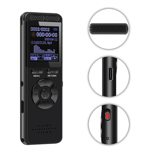 Digital Voice Recorder - V65 Type C Rechargeable Pen Recorder - Record for Lecture