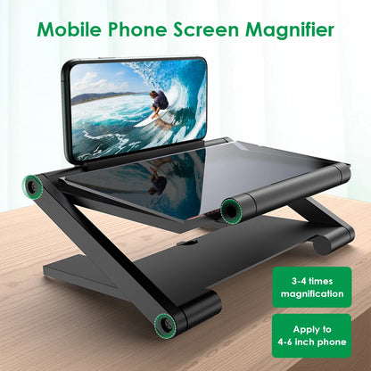 3D Screen Amplifier, HD Cell Phone Folding Mobile Magnifying Glass HD Projector Screen