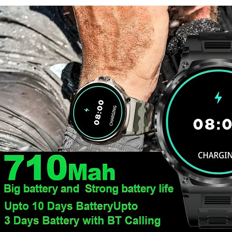 Smatwatch - LENOVO New 1.85-inch ultra HD smartwatch, GPS track, HD Bluetooth call; large battery suitable for Huawei