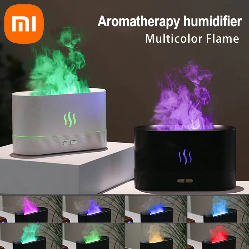 Aromatic Diffuser Household XIAOMI Humidifier Ultrasonic Essential Oil Color Changing Flame