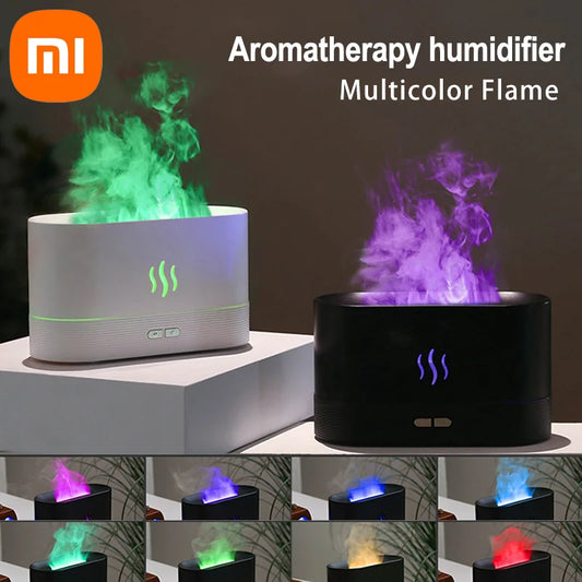 Aromatic Diffuser Household XIAOMI Humidifier Ultrasonic Essential Oil Color Changing Flame