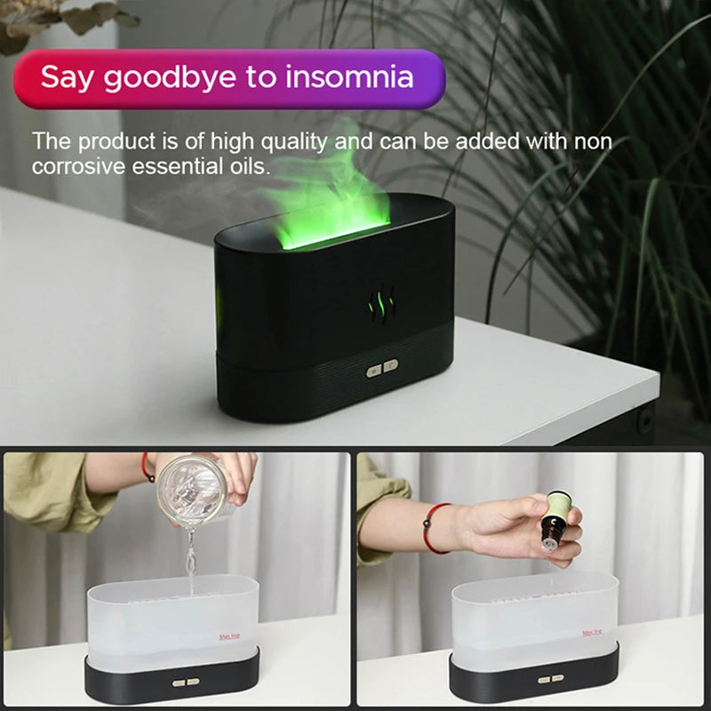 Aromatic Diffuser Household XIAOMI Humidifier Ultrasonic Essential Oil Color Changing Flame