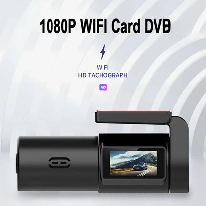 Dash Cam mini - 1.0 Inch Dashcam 360°Rotating Cam HD With WiFi 1080P ADAS Driving Assistance USB