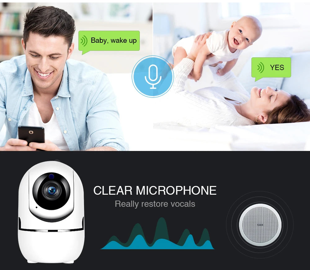 Camera Video Surveillance WiFi version Ycc365 HD 1080P Automatic Tracking Infrared