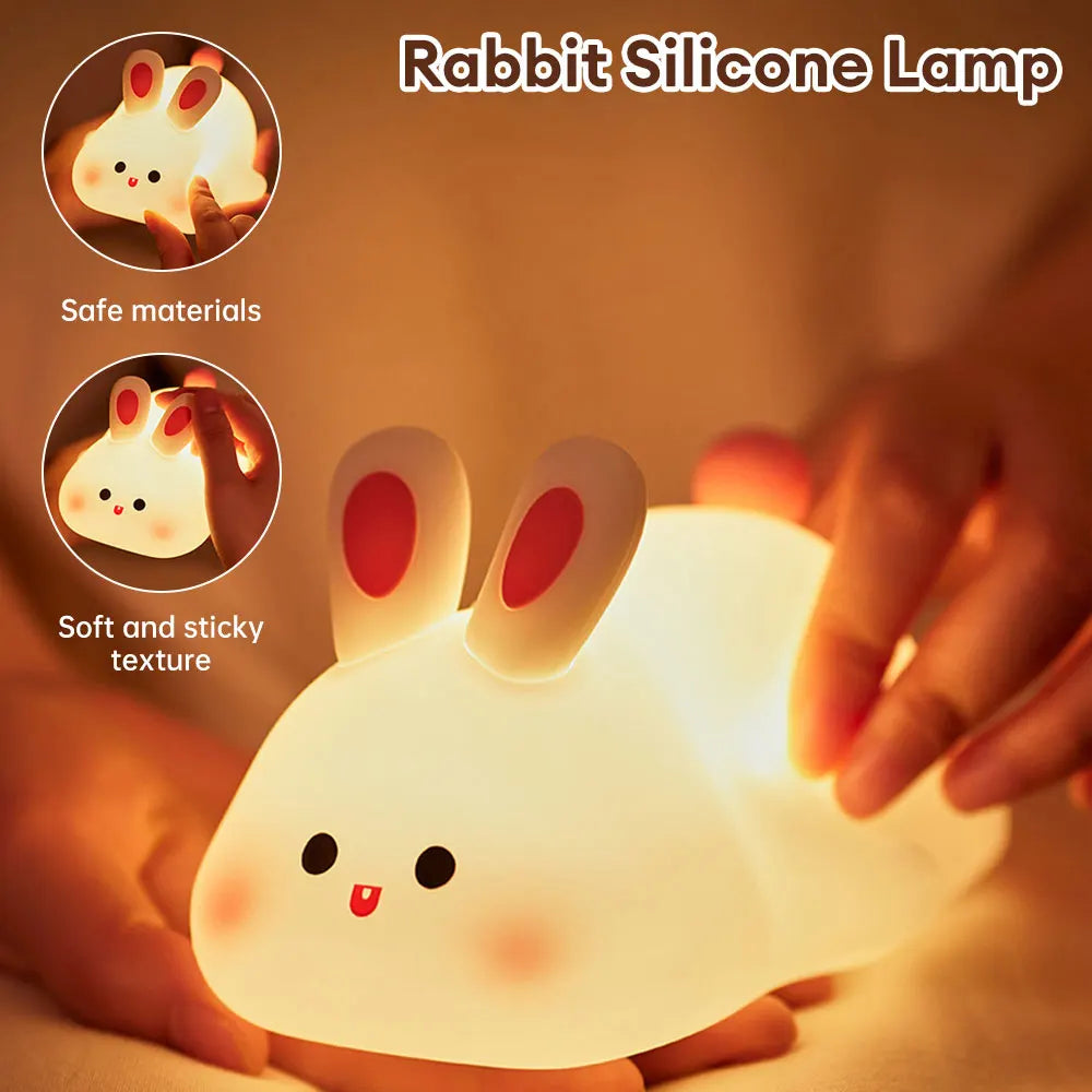 3D Lamp Silicone Night Lamp Touch Sensor Timing USB Rechargeable