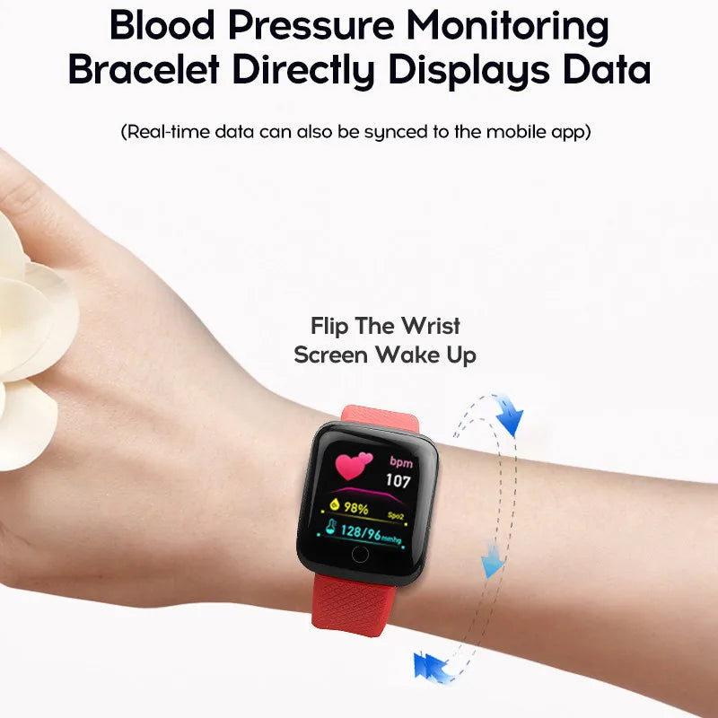 Smartwatch Bracelet Waterproof blood pressure-Sleep-Heart Rate Monitor