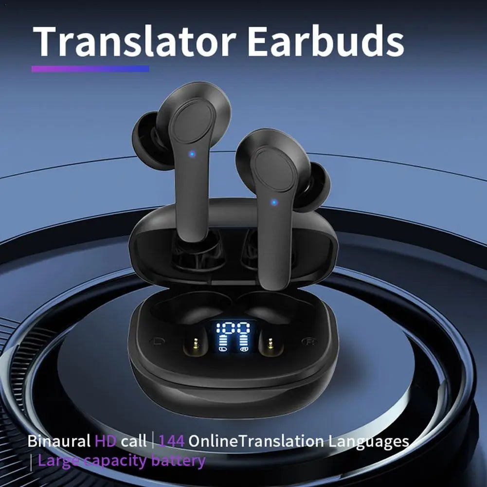 Wireless Translation Headphone Real-time Translation Multi-language Portable For Travel, Business Meetings Headset