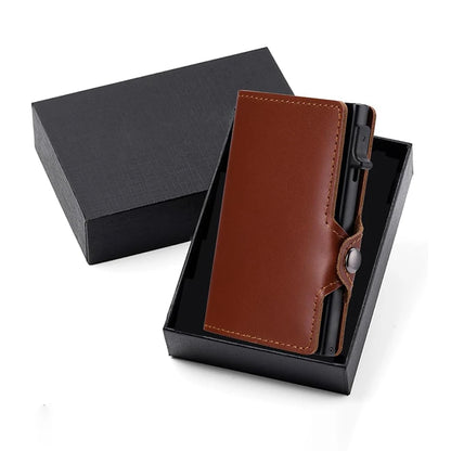 Mini Wallet Genuine Leather Rfid Blocking Credit Card