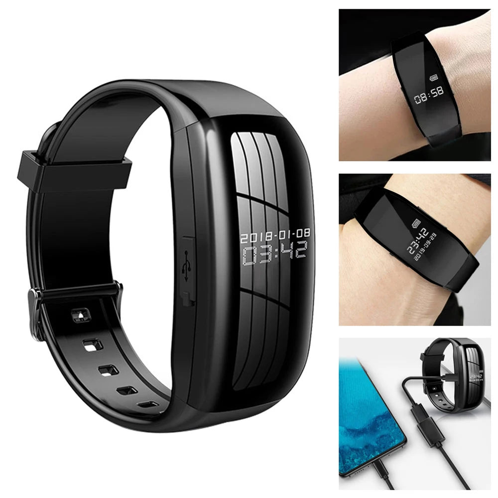 Smartwatch 8-256GB Video Mini Camera Watch Audio Voice Recorder Bracelet USB Flash Driver Dictaphone Noise Reduce