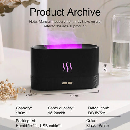 Aromatic Diffuser Household XIAOMI Humidifier Ultrasonic Essential Oil Color Changing Flame