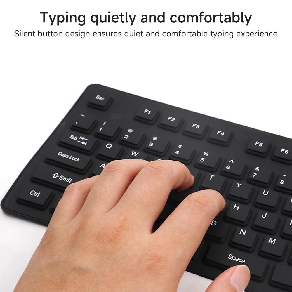 Keyboard Mini Portable 85 Keys Flexible Waterproof Soft Silicone Gaming