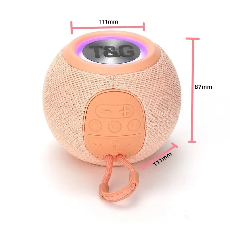 Portable Wireless Speaker T&G TG337 Bluetooth Mini Bass Boombox LED Loudspeaker IPX7 Outdoor